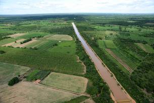 Vista área do perímetro irrigado do Jaíba, no Norte de Minas, que receberá pavimentação de estradas
