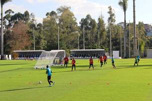 A Seleção Brasileira utilizou a estrutura do Sesc Venda Nova para o treinamento desta segunda-feira (24)