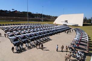 São 196 novas viaturas e motos para ajudar no combate ao crime em diversas cidades de Minas