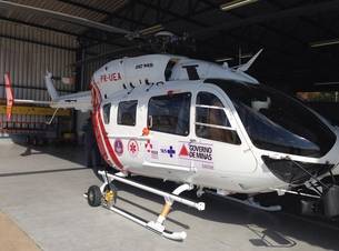 O helicóptero será utilizado na Copa Mundo para transportar pacientes mais graves até os hospitais