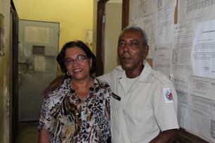 A assistente social, Maria Auxiliadora Rocha e o agente de segurança penitenciário do Ceresp Contagem, Severo