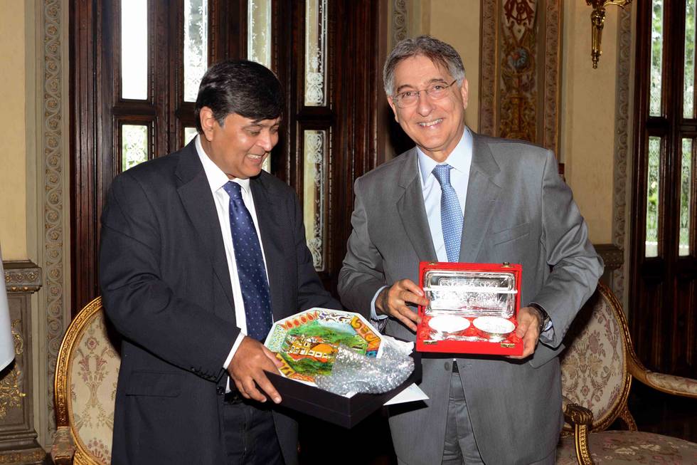O embaixador da Índia, Sunil Lal, e o governador Fernando Pimentel