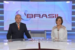 Guilherme Menezes e Katiuscia Neri comandam o telejornal Repórter Brasil