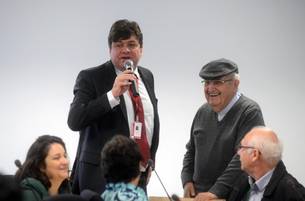 O secretário André Quintão e o presidente do Consea-MG, Dom Mauro Morelli