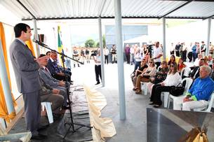 O subsecretário de Administração Prisional, Ivair Costa, durante a inauguração