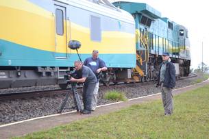 Jornalistas holandeses, acompanhados por técnicos da Setur, gravam imagens em trechos de ferrovias mineira. O presstrip vai ter como resultado a exibição de uma reportagem no programa “Rail Away Facts”, da TV pública holandesa EO