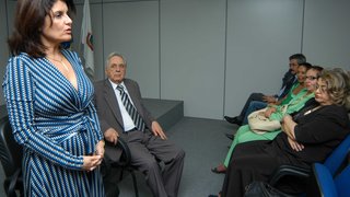 Auditora-geral, Maria Celeste Morais Guimarães,  e o ouvidor-geral, desembargador  Lúcio Urbano