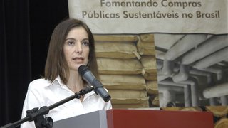 Secretária de Estado de Planejamento e Gestão na abertura de Treinamento em CPS no Brasil