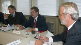 Joachim Kiefaber no encontro com os secretários Alberto Portugal e Raphael Andrade