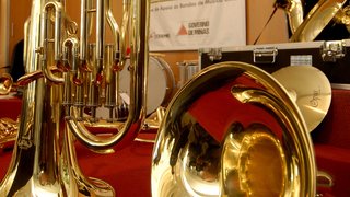 A entrega dos instrumentos faz parte do Programa de Apoio às Bandas de Música Civis de Minas Gerais
