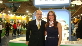 A secretária de Estado de Turismo, Érica Drumond, recebe o ministro do Turismo, Luiz Barreto