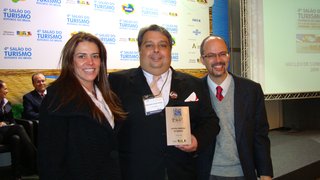 Secretária Érica Drumond, Ubiraney Filho e o ministro do Turismo, Luiz Barreto