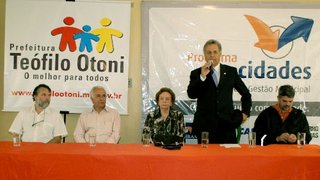 O subsecretário de Desenvolvimento Regional e Urbano, Rômulo Viegas, no evento em Teófilo Otoni