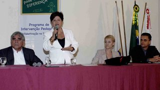 A secretária Vanessa Guimarães durante a solenidade de apresentação dos resultados do Pro-Alpha