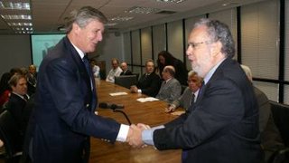 Diretor presidente da Luzboa, Antonio D’Avillez, e o presidente do BDMG, Paulo Paiva