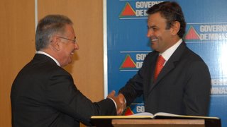 Novo secretário de Estado de Esportes e da Juventude, Alberto Rodrigues, e o governador Aécio Neves
