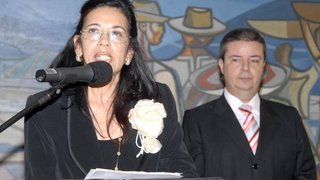 Secretária Maria Coeli Simões Pires se pronunciou na solenidade de posse