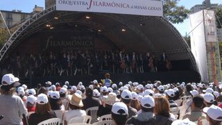 Orquestra Filarmônica de Minas Gerais se apresentou na Barragem Santa Lúcia