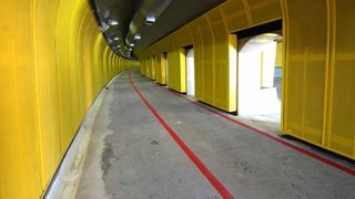 Ciclovia no túnel de acesso à Cidade Administrativa