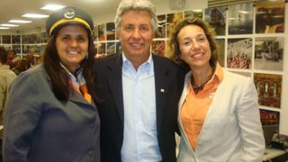 Cibelle Oliveira (chefe de trem - FCA), Maurílio Guimarães e Cássia Almeida