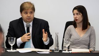 Secretário Agostinho Patrus e a secretária Eliane Parreiras