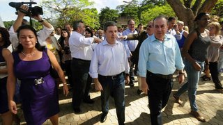 Governador Antonio Anastasia e o secretário Danilo de Castro em Viçosa