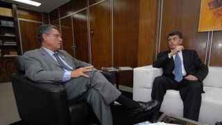 Presidente da ACMinas, Roberto Fagundes, e o secretário Sergio Barroso