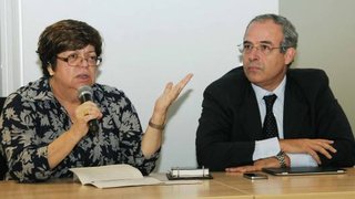 Secretária Ana Lúcia Gazzola e o diretor-presidente Tadeu Barreto