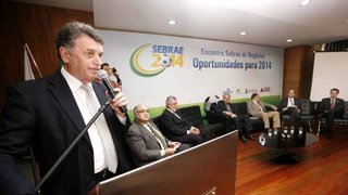 Secretário Sergio Barroso em pronunciamento no Encontro Sebrae de Negócios