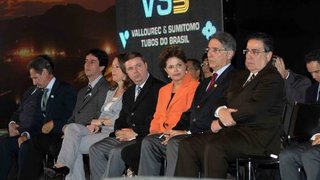 Anastasia participou da inauguração do Vallourec & Sumitomo Tubos do Brasil