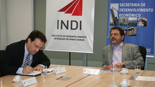 Presidente da Sawae, José Alexandre Leão, e João Vitor Garcia