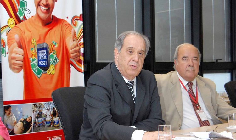 Leonardo Colombini e diretor-geral da Loteria Mineira, Paulo Menicucci