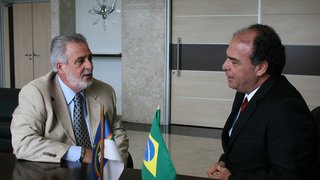 Secretário de Transportes, Carlos Melles, e o ministro Fernando Bezerra