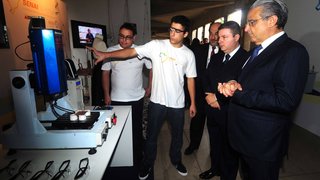Anastasia visitou mostra do Senai sobre desenvolvimento tecnológico e inovação