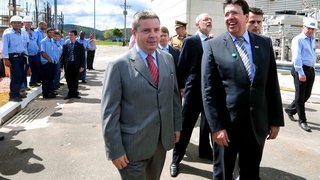 Governador Antonio Anastasia e o presidente da Copasa, Ricardo Simões