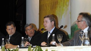 Antonio Anastasia durante o Congresso Estadual do Ministério Público, em Araxá