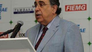 Vice-governador Alberto Pinto Coelho durante pronunciamento na abertura do evento