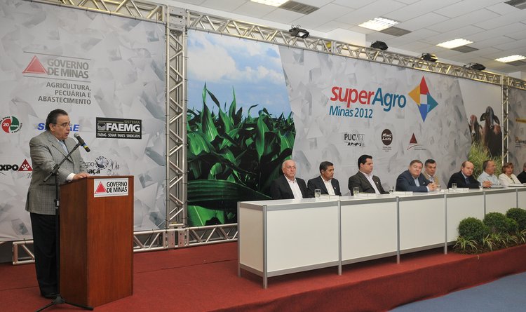Vice-governador Alberto Pinto Coelho, durante a abertura oficial da Superagro
