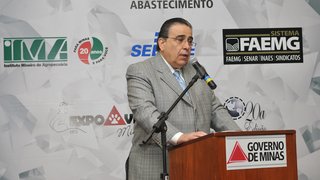Vice-governador Alberto Pinto Coelho, durante a abertura oficial da Superagro