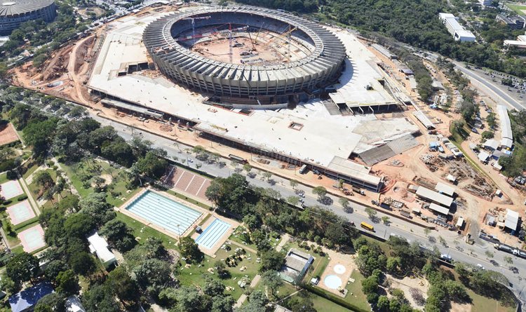 Em estágio avançado de obras, a reforma do estádio do Mineirão já está cerca 65% concluída