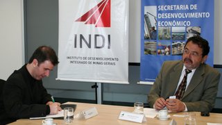Rodofort: Leandro Antonini e o vice-presidente do Indi, João Vitor Garcia