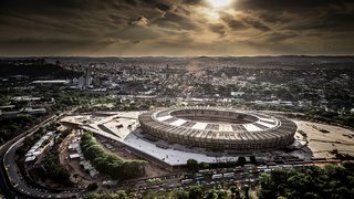 Estádio fica próximo a obras de Oscar Niemeyer