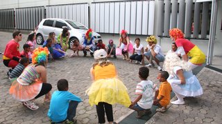 O grupo “Força do Bem” animou a criançada com brincadeiras e atividades lúdicas