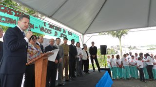 Secretário de Estado de Defesa Social, Rômulo Ferraz, na solenidade de inauguração