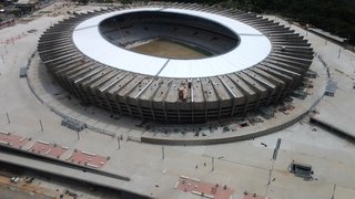 Obras da usina solar no estádio Mineirão estão em ritmo acelerado