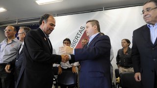 Ministro Fernando Bezerra e o governador Antonio Anastasia