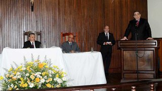 Alberto Pinto Coelho na inauguração de novas estruturas judiciárias no Fórum de Ubá
