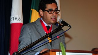Orador Oficial, o reitor da Universidade do Estado de Minas gerais (Uemg), Dijon Moraes Júnior
