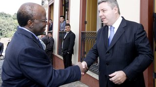 Governador Antonio Anastasia recebe ministro Joaquim Barbosa