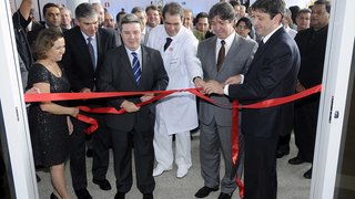 O governador participou da inauguração das obras da primeira fase do plano diretor do hospital